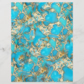 フェイク金ゴールドフォイルターコイズ石のロータロゴ チラシ (裏面)