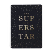 フェイク金ゴールドフォイルパパはスーパースター父の日 マグネット (縦)