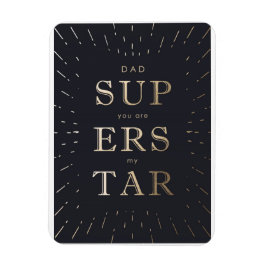 フェイク金ゴールドフォイルパパはスーパースター父の日 マグネット