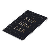 フェイク金ゴールドフォイルパパはスーパースター父の日 マグネット (左側)