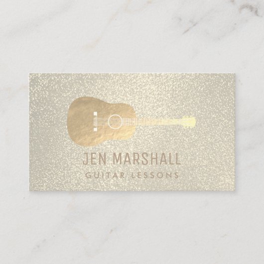 フェイク金ゴールドフォイルフェイクグリッター 名刺 (正面)