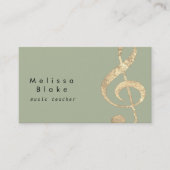 フェイク金ゴールドフォイル三連ビジネスカード 名刺 (正面)