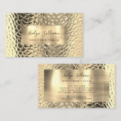 フェイク金ゴールドフォイル動物用肌名刺 名刺 (正面/裏面)