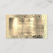 フェイク金ゴールドフォイル動物用肌名刺 名刺 (裏面)