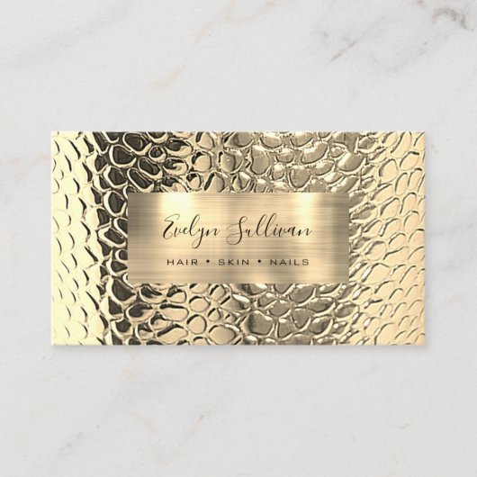 フェイク金ゴールドフォイル動物用肌名刺 名刺 (正面)