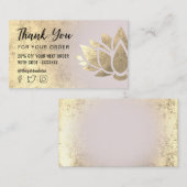 フェイク金ゴールドフォイル感謝していスス 名刺 (正面/裏面)