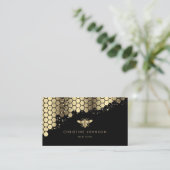 フェイク金ゴールドフォイル蜂の黒 名刺 (スタンド正面)