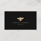 フェイク金ゴールドフォイルbeeジュエルのロゴ 名刺 (正面)