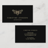 フェイク金ゴールドフォイルbeeデザインロゴ 名刺 (正面/裏面)