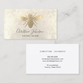 フェイク金ゴールドフォイルbeeロゴ 名刺 (正面/裏面)