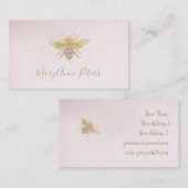 フェイク金ゴールドフォイルbeeロゴ 名刺 (正面/裏面)