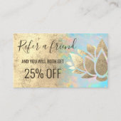 フェイク金ゴールドフォイルlotus紹介カード 名刺 (正面)