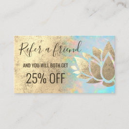 フェイク金ゴールドフォイルlotus紹介カード 名刺