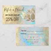 フェイク金ゴールドフォイルlotus紹介カード 名刺 (正面/裏面)