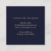 フェイク金ゴールドフォイルQueen Beeワイルドフラワーフレーム スクエア名刺 (裏面)