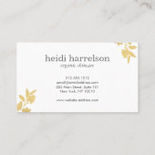 フェイク金ゴールドフローラのロゴ（白） 名刺 (裏面)