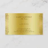 フェイク金ゴールドフローラペイズリーレース 名刺 (裏面)