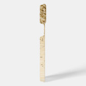 フェイク金ゴールドブラシ仕上げ金属グリッターモノグラム名 iPhoneケース (右側面)