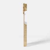 フェイク金ゴールドブラシ仕上げ金属グリッターモノグラム名 iPhoneケース (左側面)