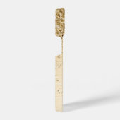 フェイク金ゴールドブラシ仕上げ金属グリッターモノグラム名 iPhoneケース (右側面)