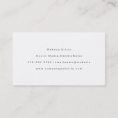 フェイク金ゴールドブラシ付きグレー背景 名刺 (裏面)