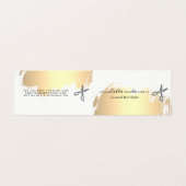 フェイク金ゴールドブラシ付きサロンカット 名刺 (外部フラット)