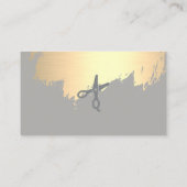 フェイク金ゴールドブラシ付きサロンカット 名刺 (裏面)