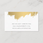 フェイク金ゴールドブラシ石板テクスチャ 名刺 (裏面)