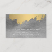 フェイク金ゴールドブラシ/レザープリント 名刺 (裏面)