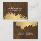 フェイク金ゴールドブラシ 名刺 (正面/裏面)