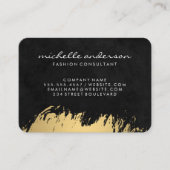フェイク金ゴールドブラシ/黒ルクス 名刺 (正面)