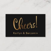 フェイク金ゴールドブラックカジュアルドリンクチケット挿入カード エンクロージャーカード (裏面)