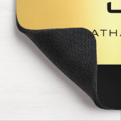 フェイク金ゴールドブラックモダンモノグエレガントラムテンプレート マウスパッド (コーナー)