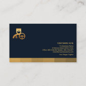 フェイク金ゴールドブラックリストライプモ運転手タクシー 名刺 (裏面)