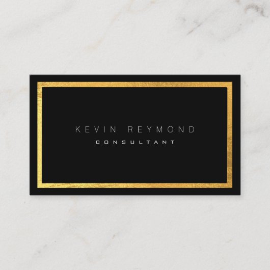 フェイク金ゴールドブラックpro標準名刺 名刺 (正面)