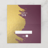 フェイク金ゴールドブラッシュストロ結婚ーク プレイスカード (外部開封)