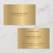 フェイク金ゴールドプロフェッショナルミニマリストエレガントテンプレート 名刺 (正面/裏面)