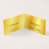 フェイク金ゴールドプロフェッショナルモダンエレガントテンプレート 名刺 (内部)