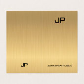 フェイク金ゴールドプロフェッショナルモダンモノグラムエレガント 名刺 (外部フラット)