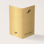 フェイク金ゴールドプロフェッショナルモダンモノグラムエレガント 名刺 (外部)