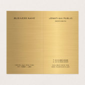 フェイク金ゴールドプロフェッショナルモダンモノグラムエレガント 名刺 (内部フラット)
