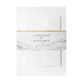 フェイク金ゴールドホイル大理石モダン結婚高級 招待状ベリーバンド (正面例)