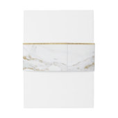 フェイク金ゴールドホイル大理石モダン結婚高級 招待状ベリーバンド (裏面例)