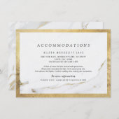 フェイク金ゴールドホイル大理石モダン製結婚宿泊施設 エンクロージャーカード (正面/裏面)