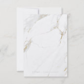 フェイク金ゴールドホイル大理石ラグジュアリーモダンウェディングRSVP 出欠カード (裏面)