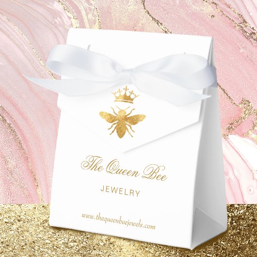 フェイク金ゴールドホイル女王ビー フェイバーボックス