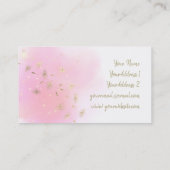 フェイク金ゴールドホイル飛んでいるタンポポ 名刺 (裏面)