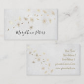 フェイク金ゴールドホイル飛んでいるタンポポ 名刺 (正面/裏面)