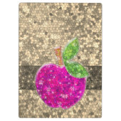 フェイク金ゴールドホットピンク先生Apple Classroom名 クリップボード (裏面)