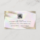 フェイク金ゴールドホログラフィプロフェッショナルロゴラグジュアリー 名刺 (裏面)